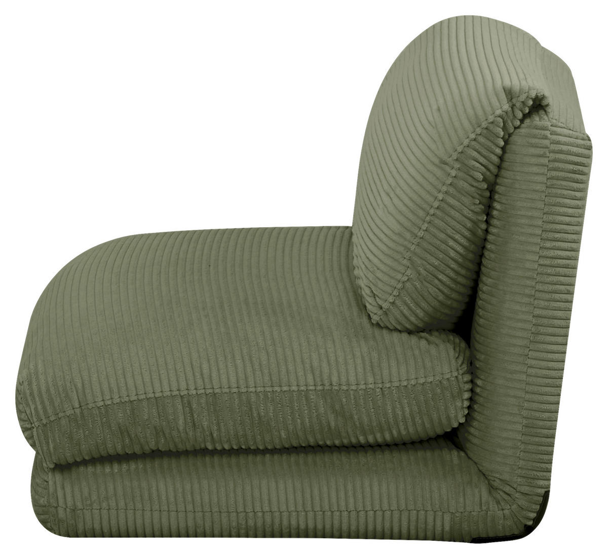 SCHLAFSESSEL Cord Olivgrün    - Olivgrün, Design, Textil/Metall (82/58/78cm) - Livetastic