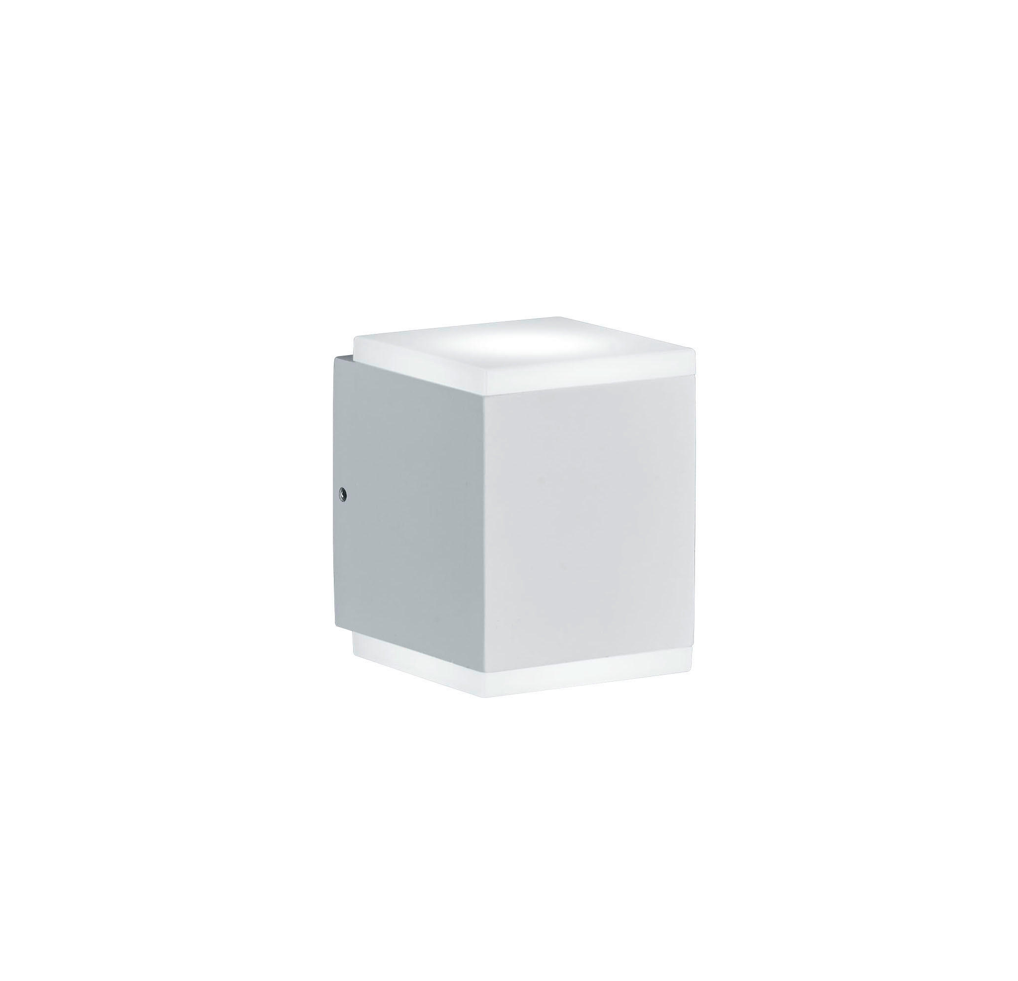 AUßENWANDLEUCHTE   - Weiß, Design, Kunststoff/Metall (10,5/9/8cm) - Helestra