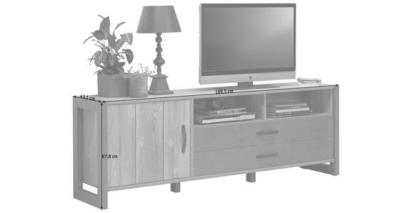 TV-ELEMENT 189,5/67,8/43,1 cm - Dunkelgrau/Schwarz, Trend, Holzwerkstoff/Kunststoff (189,5/67,8/43,1cm) - Carryhome