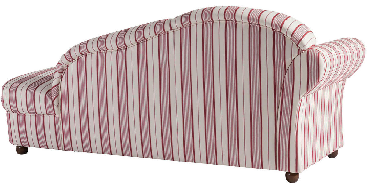 RÉCAMIERE Rot, Beige Flachgewebe  - Beige/Rot, Design, Holz/Textil (191/83/81cm) - Max Winzer