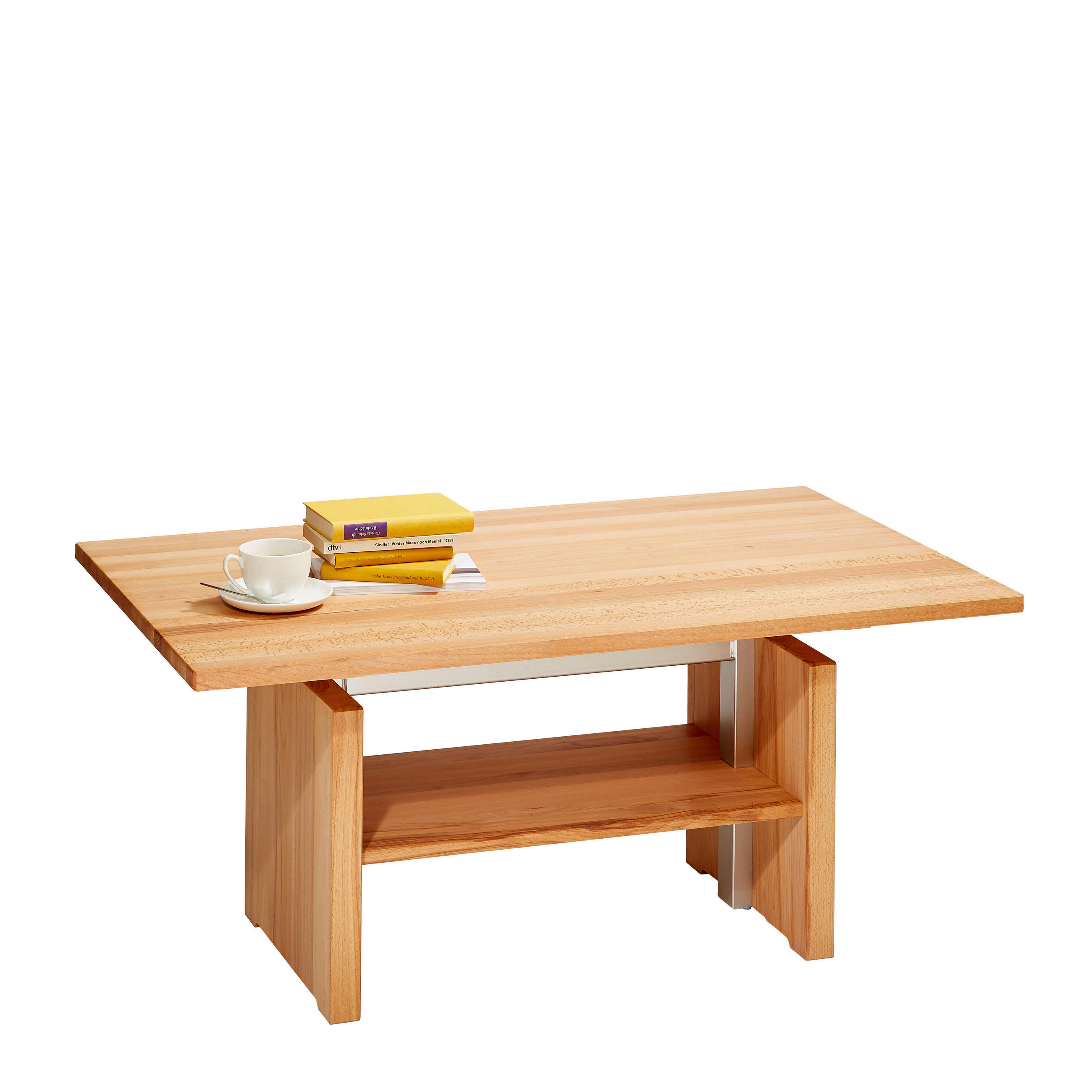 KONFERENČNÍ STOLEK, barvy buku, dřevo, kov, 110/65/55-69 cm - barvy buku, Konvenční, kov/dřevo (110/65/55-69cm) - Linea Natura