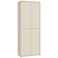 SCHUHSCHRANK Sandfarben  - Sandfarben/Grau, MODERN, Holzwerkstoff/Kunststoff (74,5/191,9/34,9cm) - Xora