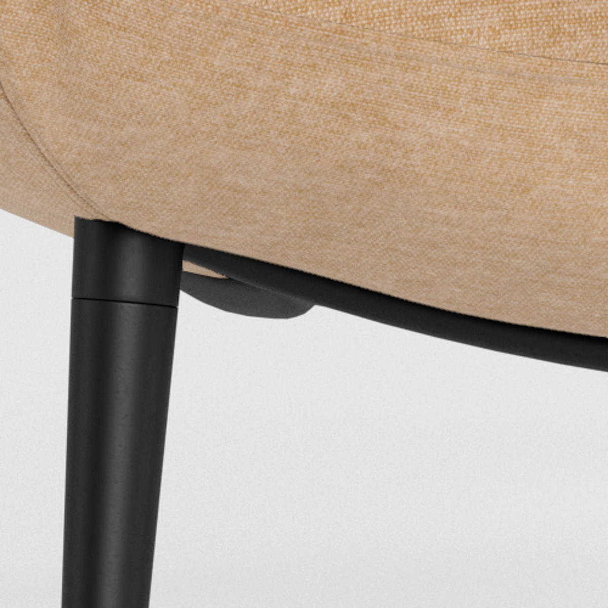 SESSEL in Chenille Braun, Schwarz  - Schwarz/Braun, MODERN, Textil/Metall (83/84/87cm) - Livetastic