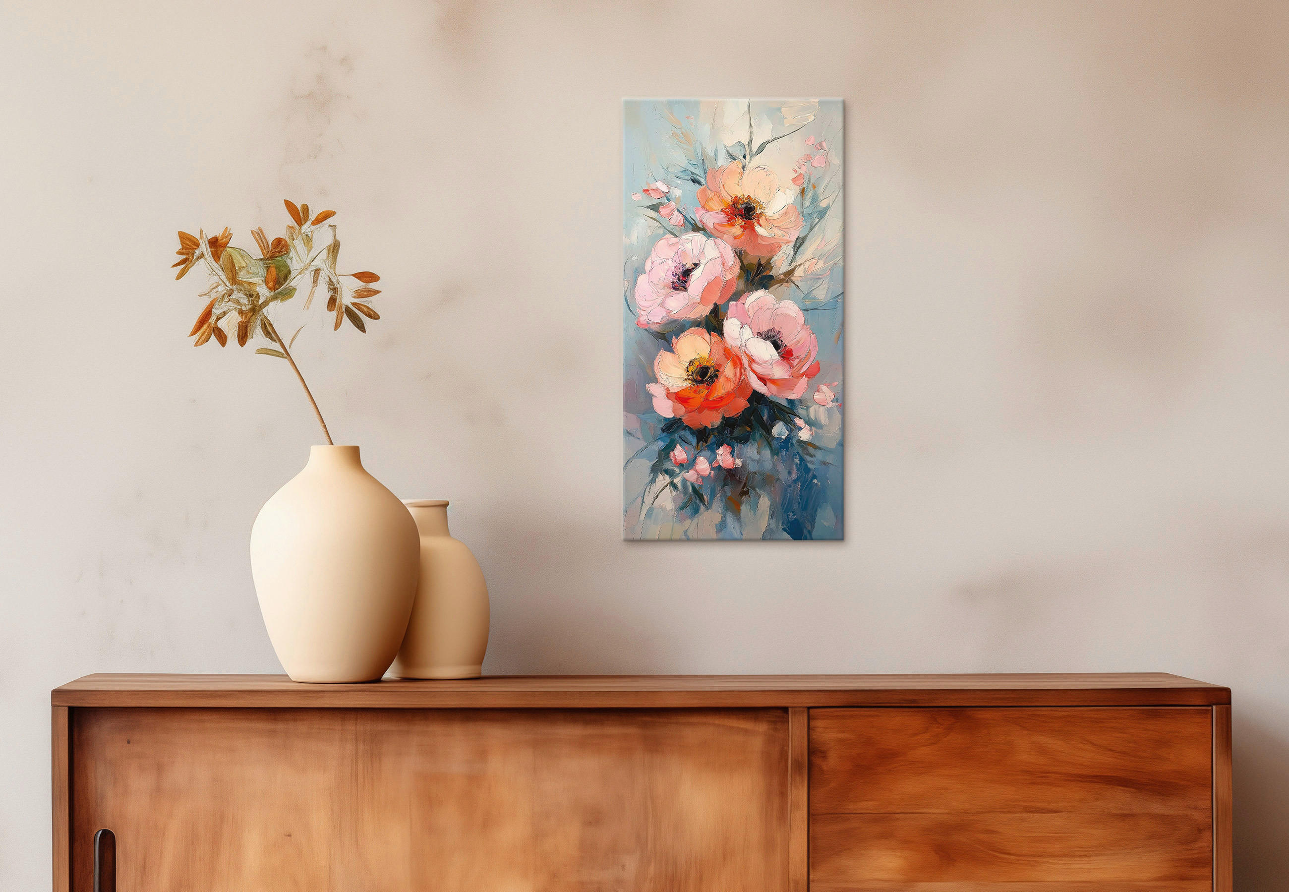 KEILRAHMENBILD Blumen 20/40 cm  - Multicolor, Basics, Holz/Papier (20/40cm)