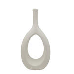 VASE 31 cm  - Weiß, Design, Keramik (15,7/31/6,9cm) - Ambia Home