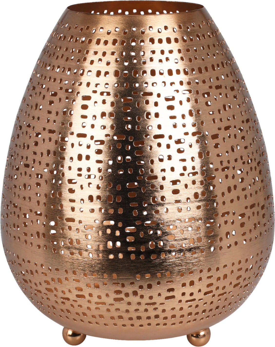 TEELICHTHALTER  - Goldfarben, Basics, Metall (17,5/21cm)