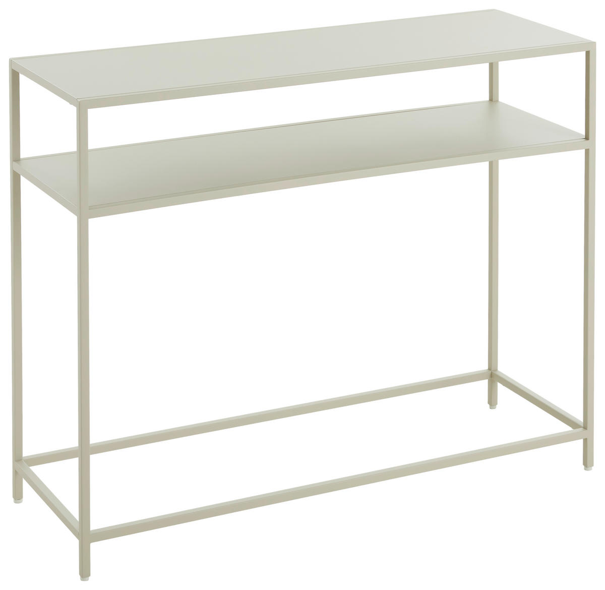 KONSOLENTISCH in Metall 100/35/79 cm    - Silberfarben/Creme, Design, Metall (100/35/79cm) - Lomoco