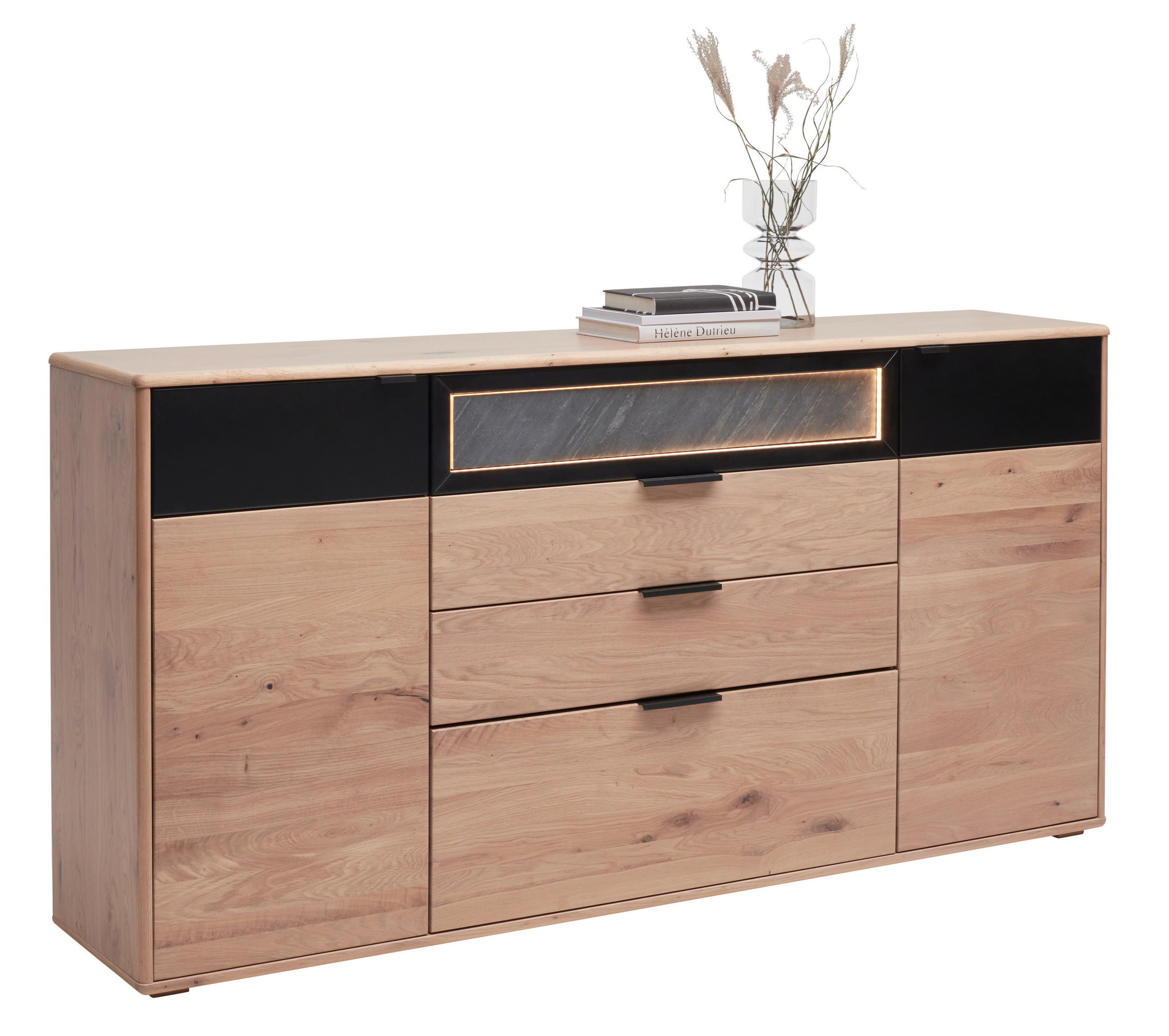 Linea Natura Sideboard Eiche Bianco 185x94.6x42 cm