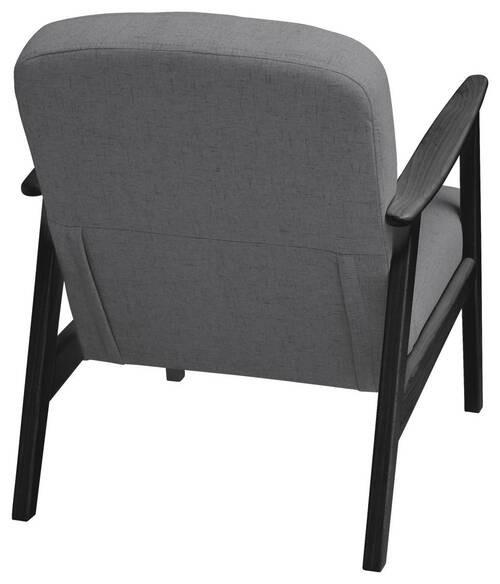 SESSEL Webstoff Grau, Schwarz    - Schwarz/Grau, Natur, Holz/Textil (63/78/78cm) - Livetastic