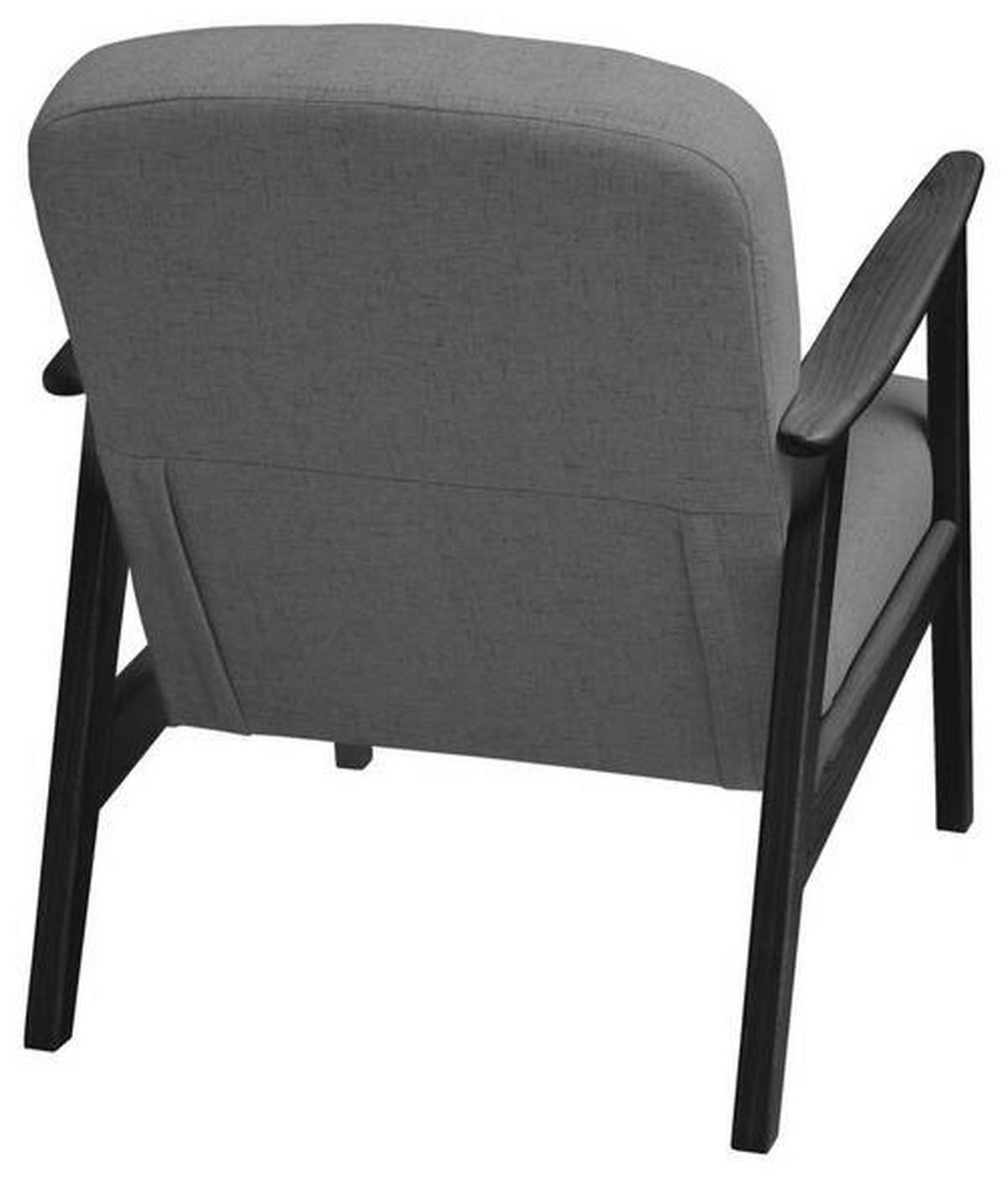 SESSEL Webstoff Grau, Schwarz    - Schwarz/Grau, Natur, Holz/Textil (63/78/78cm) - Livetastic