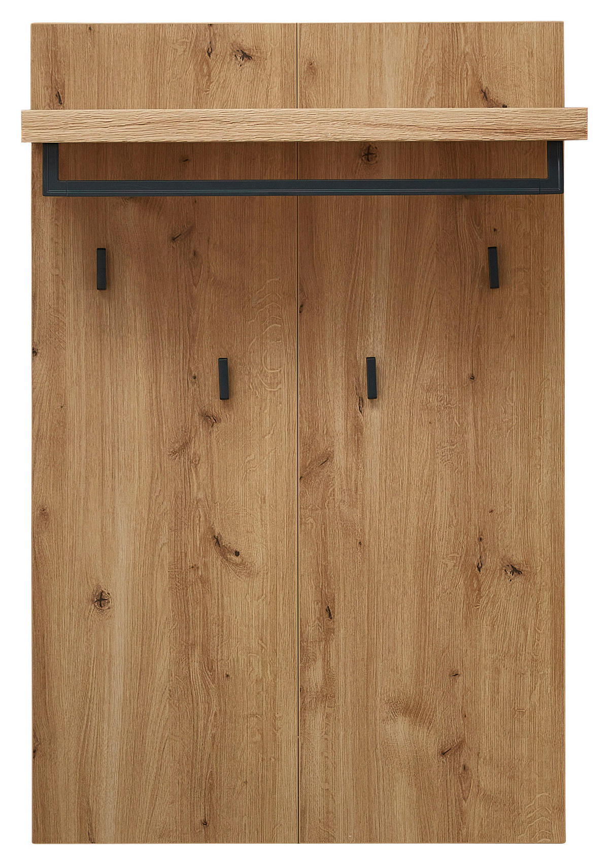 GARDEROBENPANEEL  in 70/108/31 cm  - Eichefarben/Anthrazit, Natur, Holz/Holzwerkstoff (70/108/31cm) - Linea Natura