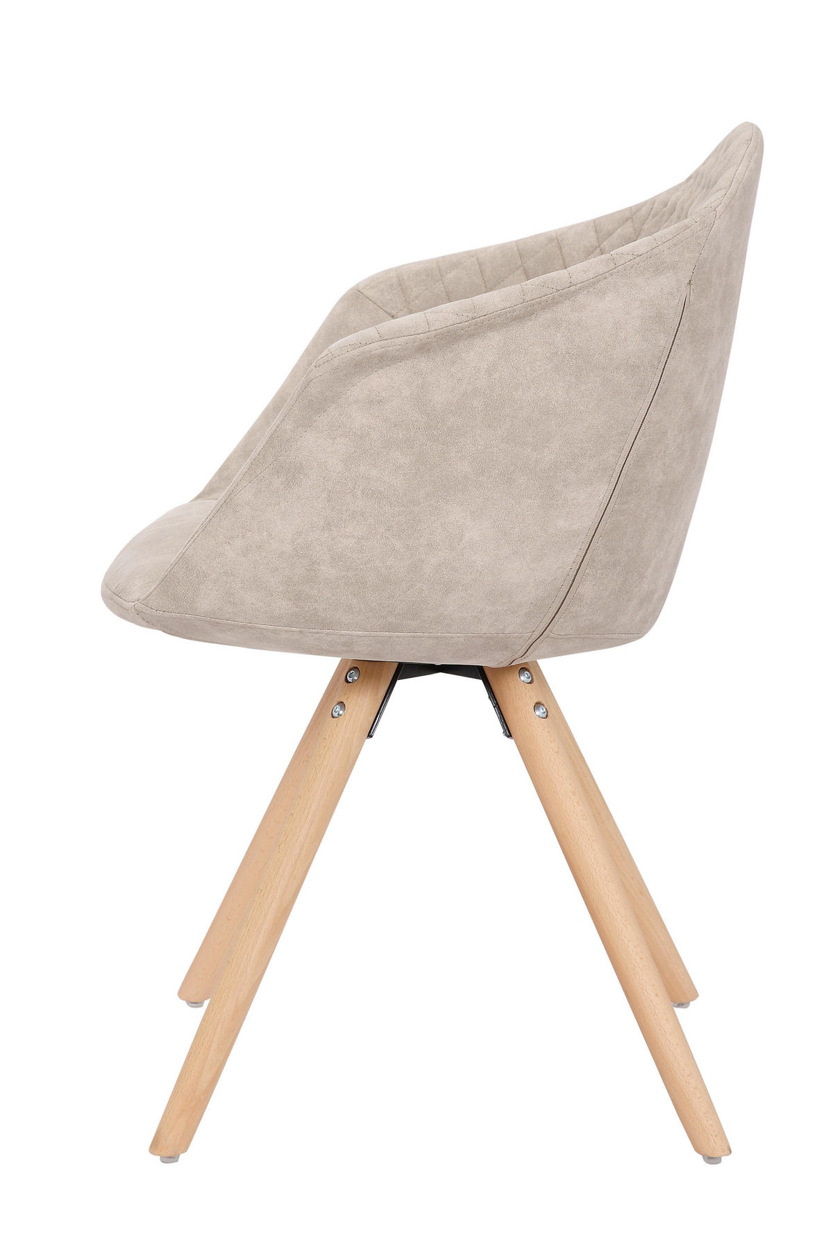 STUHL-SET 2 Stück  in Holz, Kunststoff  - Creme/Weiß, MODERN, Holz/Kunststoff (59/82/55cm) - Kayoom