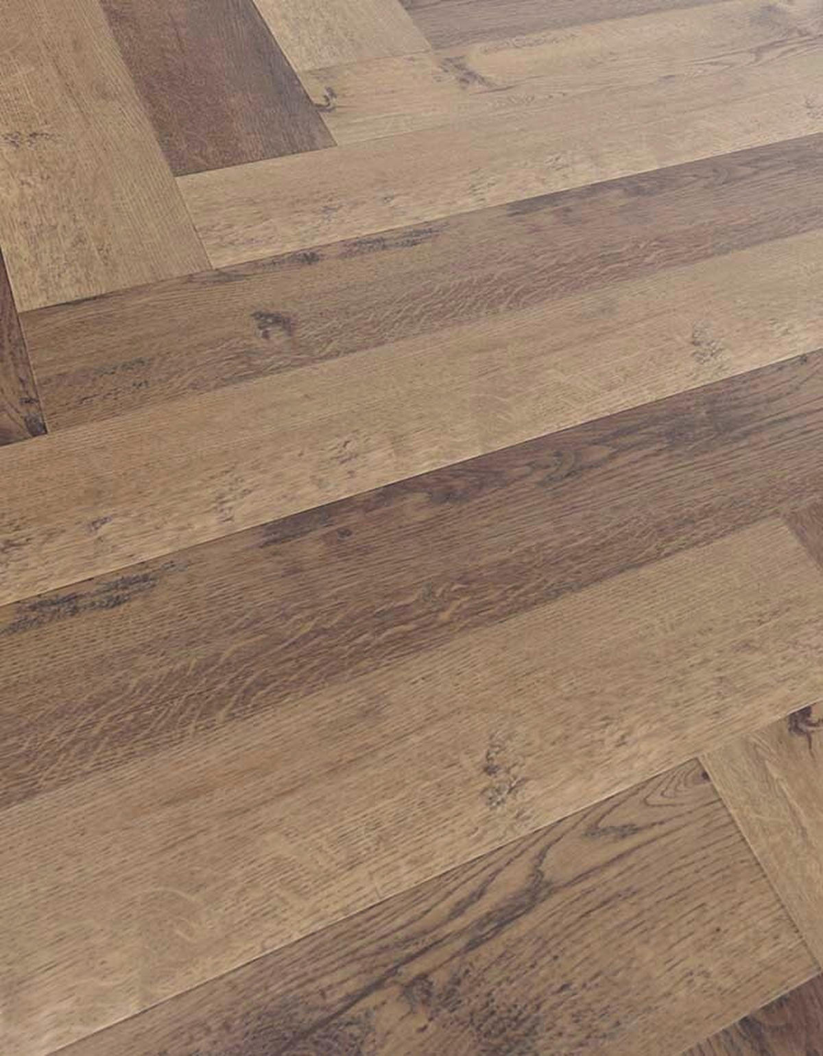 DESIGNBODEN Herringbone  per  m² - Hellbraun/Eichefarben, Basics, Kunststoff (72/12/0.8cm)