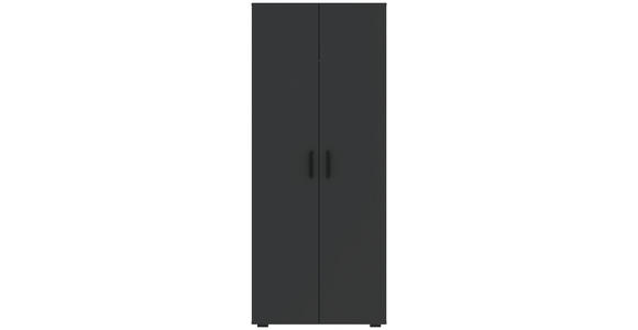 KLEIDERSCHRANK in Anthrazit - Anthrazit/Schwarz, KONVENTIONELL, Holzwerkstoff/Kunststoff (74/179/52cm) - Carryhome