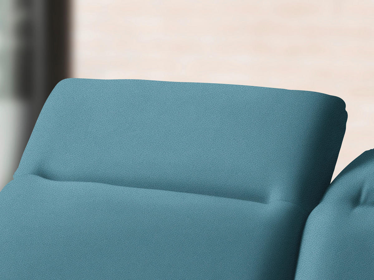 ECKSOFA in Flachgewebe Blau  - Blau/Schwarz, Design, Textil/Metall (180/289cm) - Stylife
