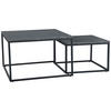 COUCHTISCH in Metall, Holzwerkstoff  - Schwarz/Grau, Design, Holzwerkstoff/Metall (80/50/80cm) - MID.YOU