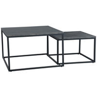 COUCHTISCH in Metall, Holzwerkstoff  - Schwarz/Grau, Design, Holzwerkstoff/Metall (80/50/80cm) - MID.YOU