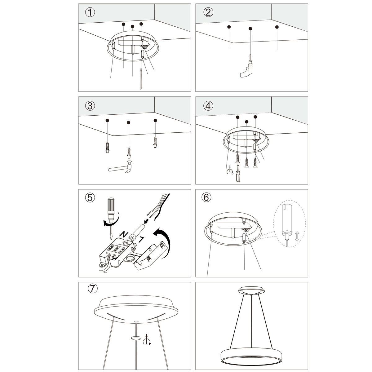 LED-HÄNGELEUCHTE 48/165 cm   - Basics (48/165cm)