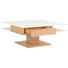 COUCHTISCH in Glas, Holzwerkstoff 90/90/35,5-71,5 cm - Eichefarben/Weiß, Design, Glas/Holzwerkstoff (90/90/35,5-71,5cm) - Voglauer COUCHTISCH in Glas, Holzwerkstoff 90/90/35,5-71,5 cm - Eichefarben/Weiß, Design, Glas/Holzwerkstoff (90/90/35,5-71,5cm) - Voglauer