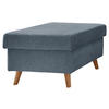 HOCKER in Textil Blau  - Blau/Naturfarben, KONVENTIONELL, Holz/Textil (61/43/61cm) - P & B