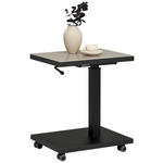 BEISTELLTISCH in Glas, Holzwerkstoff 45/35/49-67 cm  - Taupe/Schwarz, Design, Glas/Holzwerkstoff (45/35/49-67cm) - Novel