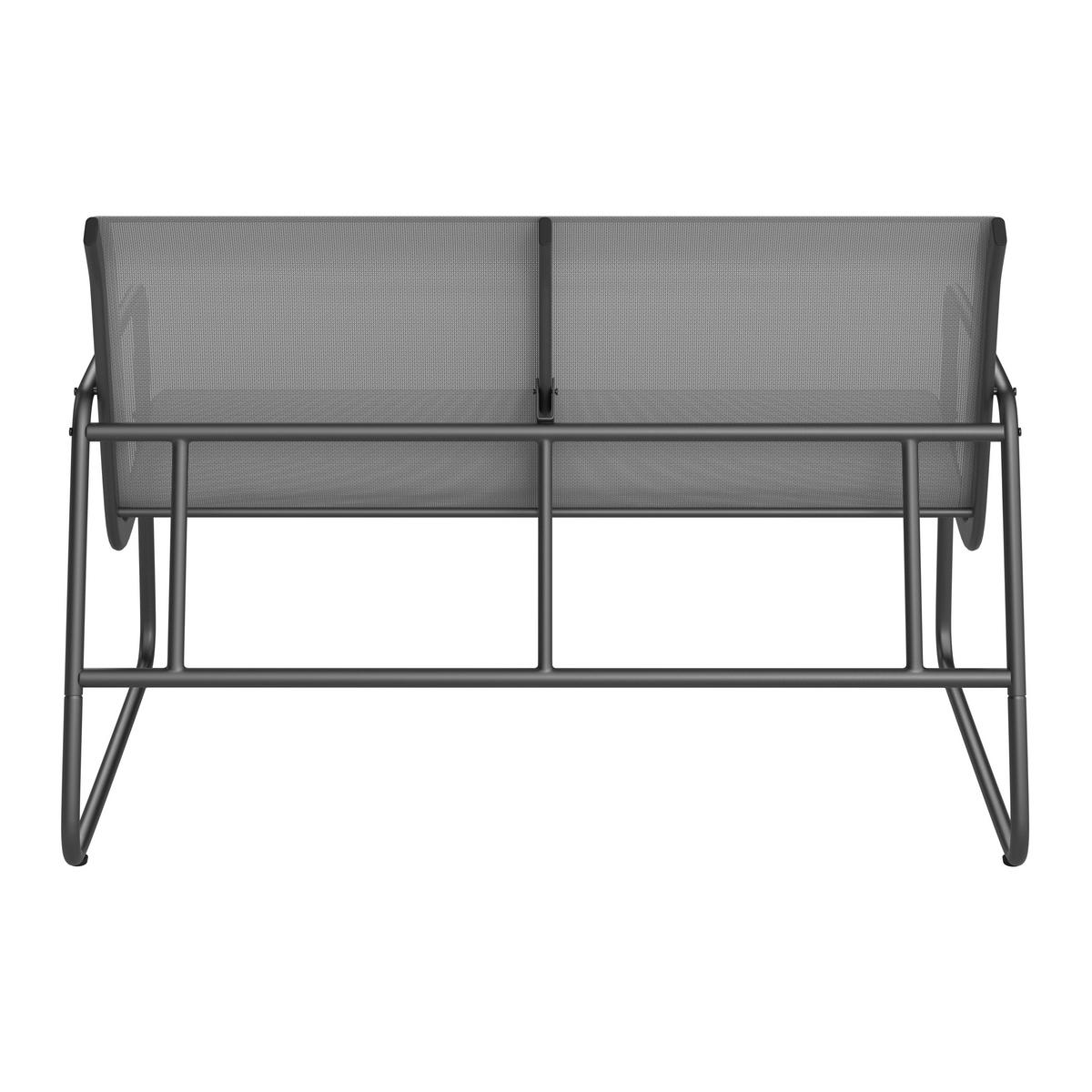 GARTENSET Webstoff Eisen  - Dunkelgrau/Schwarz, Design, Glas/Textil - Ambia Garden