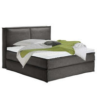 BOXSPRINGBETT 200/200 cm  in Anthrazit  - Anthrazit/Schwarz, Design, Textil (200/200cm) - home24