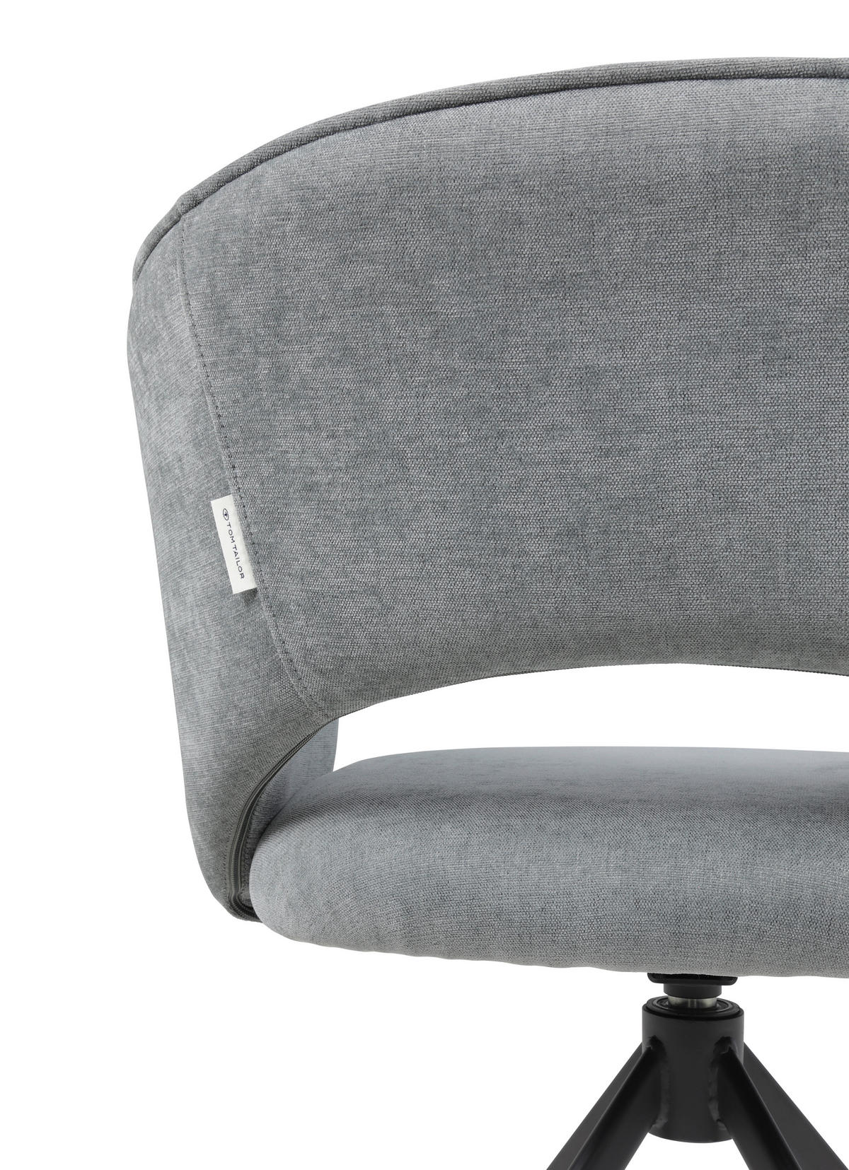 ARMLEHNSTUHL  in Stahl Chenille  - Beige/Schwarz, Basics, Textil/Metall (61,5/78,5/59cm) - Tom Tailor