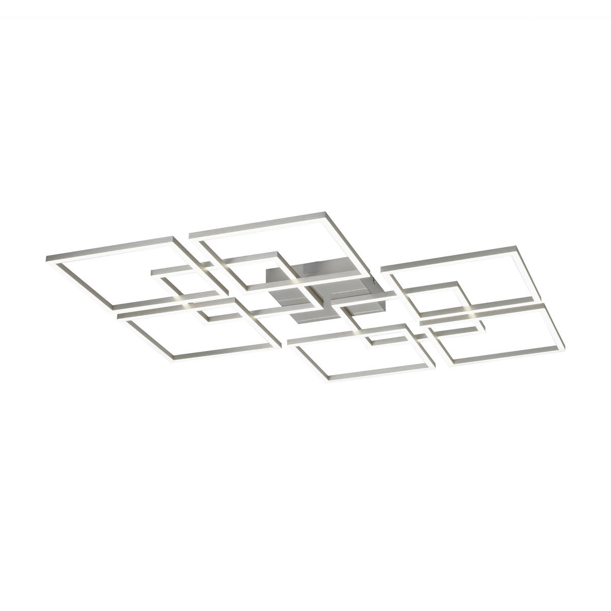 LED-DECKENLEUCHTE 79,7/76,7/6,8 cm    - Silberfarben, Design, Kunststoff/Metall (79,7/76,7/6,8cm)