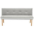 SITZBANK 157/88/63 cm  in Grau  - Eichefarben/Grau, Design, Holz/Textil (157/88/63cm) - Linea Natura