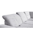 ECKSOFA in Cord Hellgrau  - Hellgrau/Schwarz, Design, Textil/Metall (313/242cm) - Xora