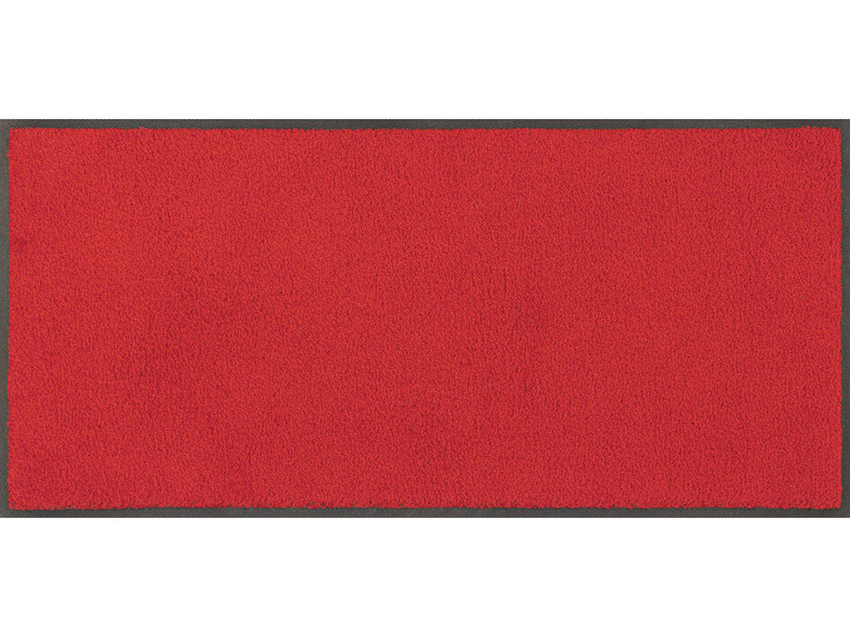 LÄUFER 35/75 cm wash+dry Rot  - Rot, KONVENTIONELL, Kunststoff/Textil (35/75cm) - wash+dry