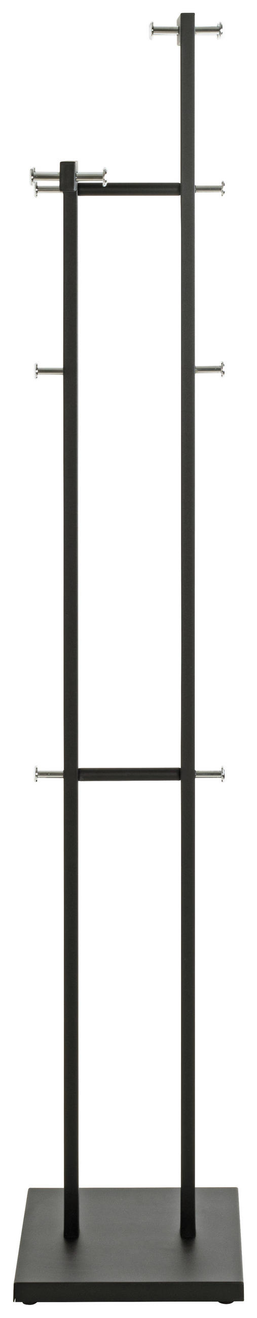 GARDEROBENSTÄNDER in Schwarz, Chromfarben 42/175/30 cm   - Chromfarben/Schwarz, Design, Metall (42/175/30cm)