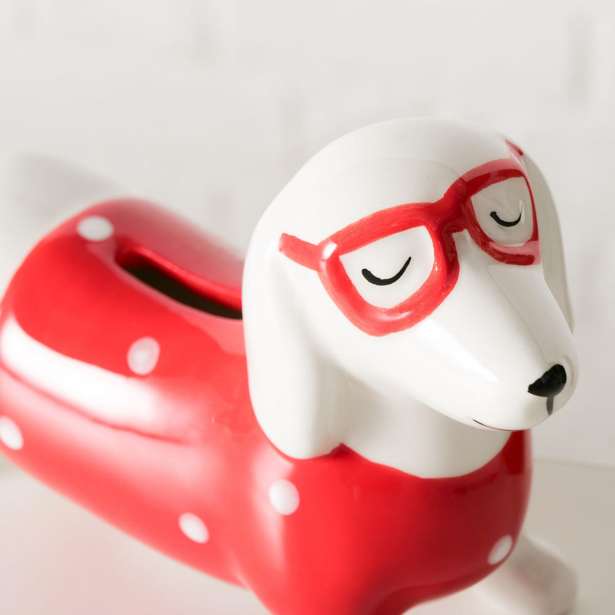 SPARDOSE - Rot/Weiß, Basics, Keramik (17/6/10,5cm) - Boltze Home