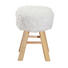 HOCKER in Holz, Textil Naturfarben, Weiß - Naturfarben/Weiß, Trend, Holz/Textil (28/42cm) - Ambia Home HOCKER in Holz, Textil Naturfarben, Weiß - Naturfarben/Weiß, Trend, Holz/Textil (28/42cm) - Ambia Home