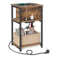 BEISTELLTISCH Braun, Schwarz rechteckig  - Schwarz/Braun, Trend, Holzwerkstoff/Metall (34/58/30cm) - MID.YOU