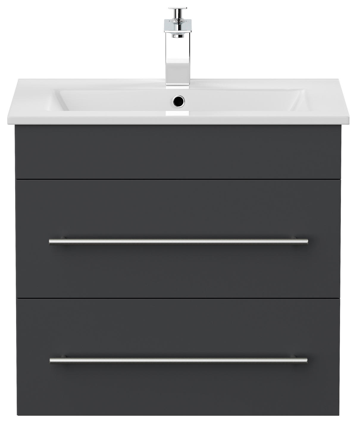 WASCHTISCHKOMBI 61,5 cm  - Graphitfarben/Weiß, Basics, Keramik/Holzwerkstoff (61,5cm) - MID.YOU