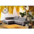 ECKSOFA in Webstoff Dunkelgrau  201/295 cm  - Dunkelgrau/Silberfarben, Design, Textil/Metall (201/295cm) - Hom`in
