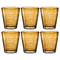 GLÄSERSET Burano 6-teilig  - Bernsteinfarben, Trend, Glas (9/10/9cm) - Leonardo