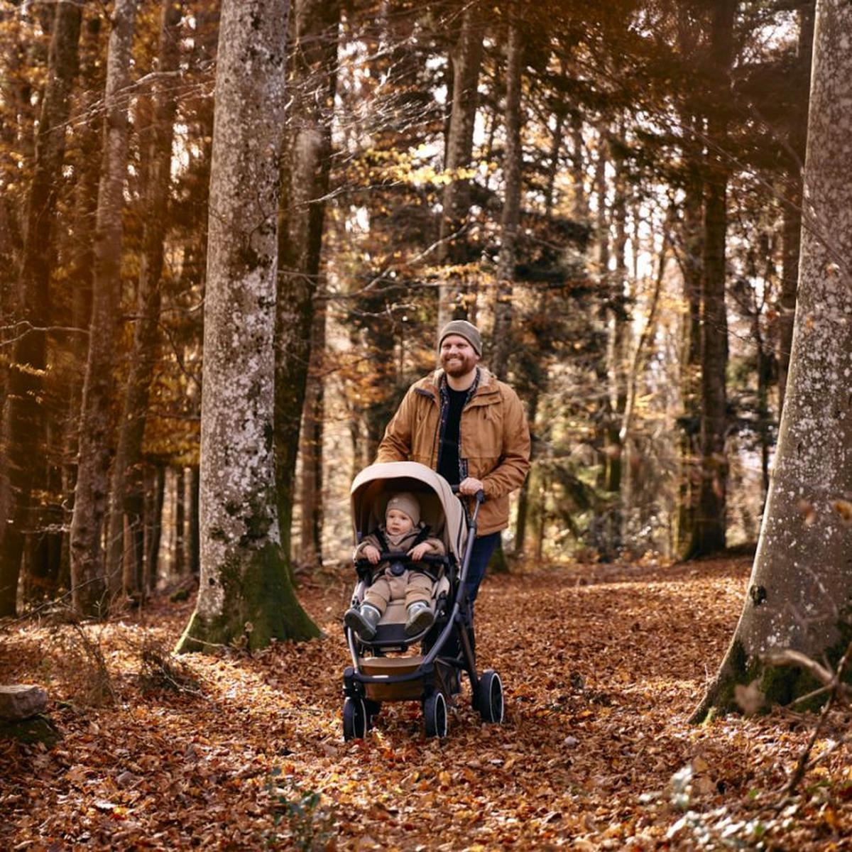 KOMBIKINDERWAGEN Salsa 5 Air  - Beige, Basics, Textil/Metall (63/118/95.5cm) - ABC Design