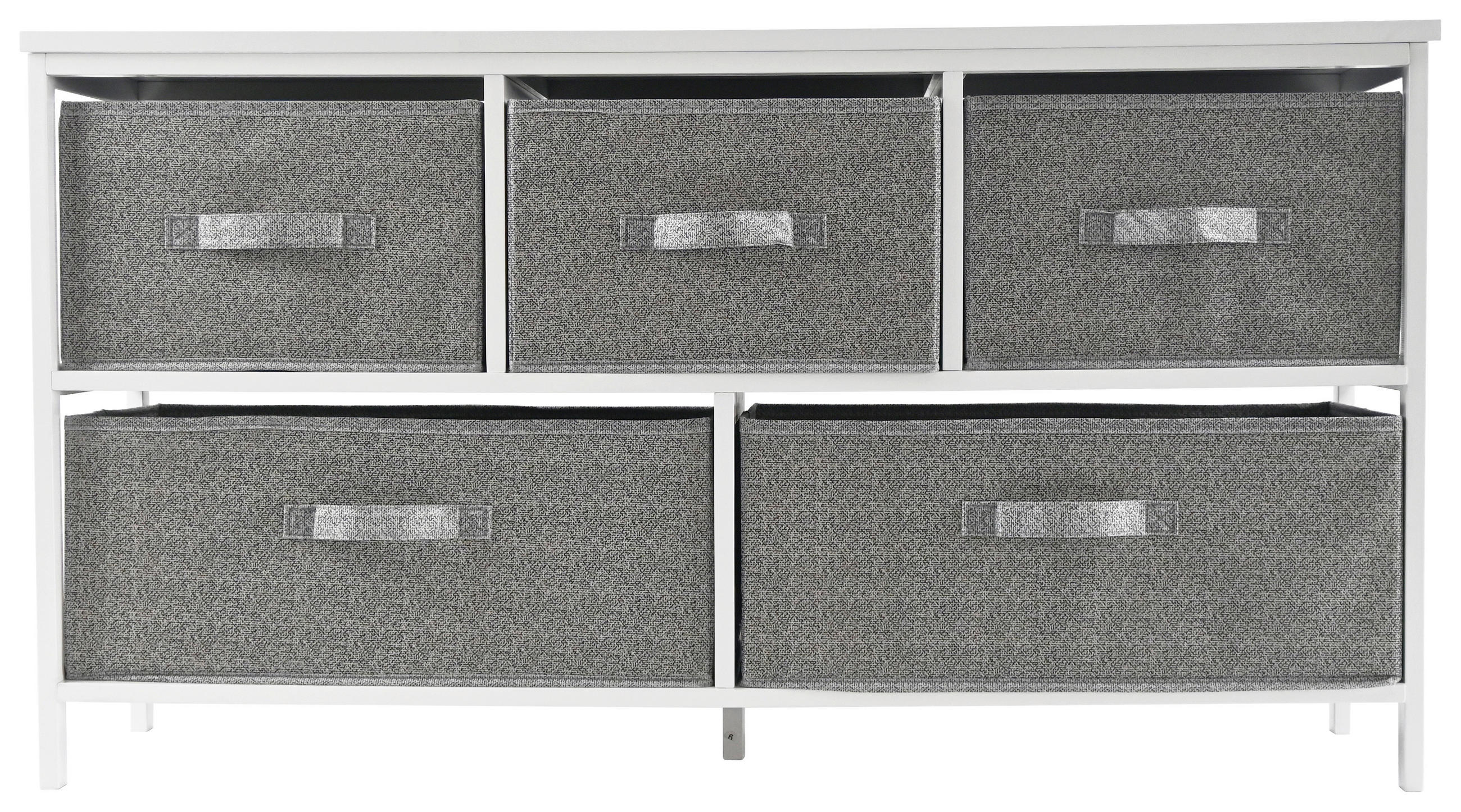 REGAL  101/55/30 cm Grau, Weiß  - Weiß/Grau, Basics, Karton/Holz (101/55/30cm) - Carryhome