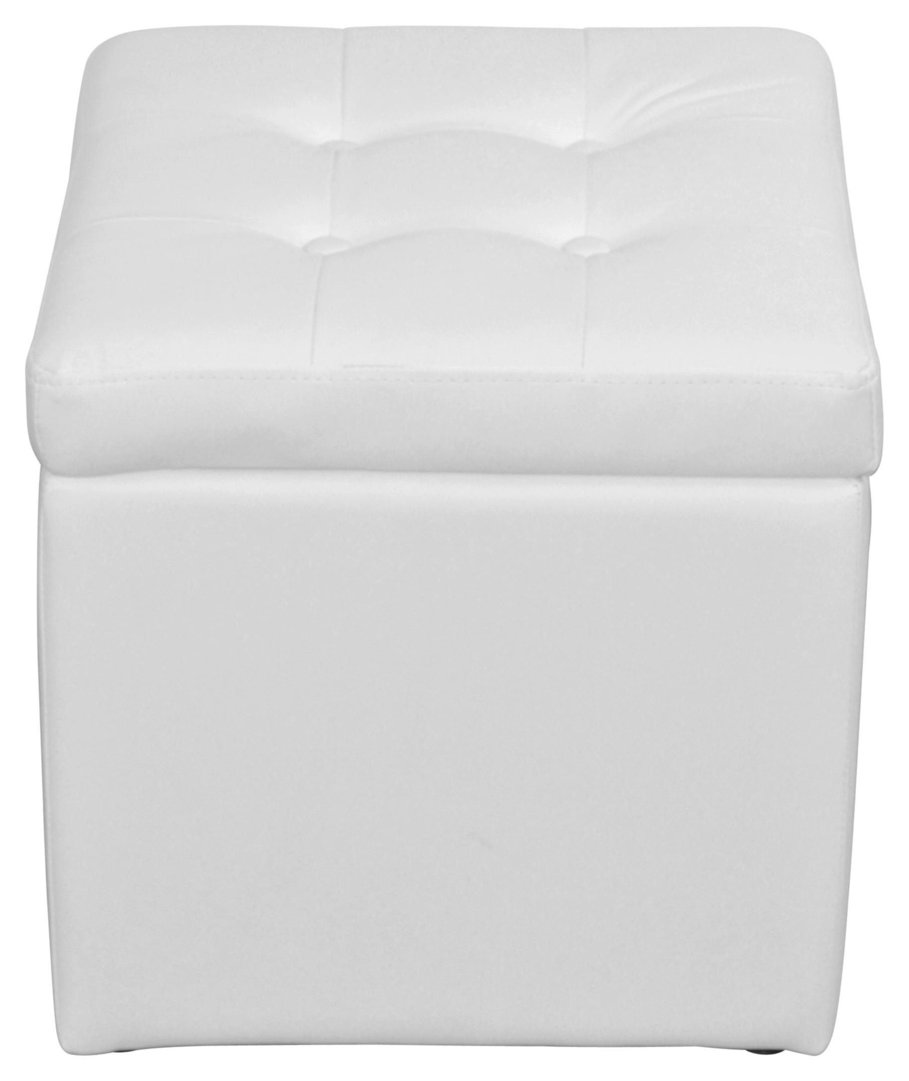 Thumbnail - Mid.you Sitzbox, Weiß, Kunststoff, Uni, 41x40x41 cm, Stauraum, Wohnzimmer, Hocker, Sitzwürfel