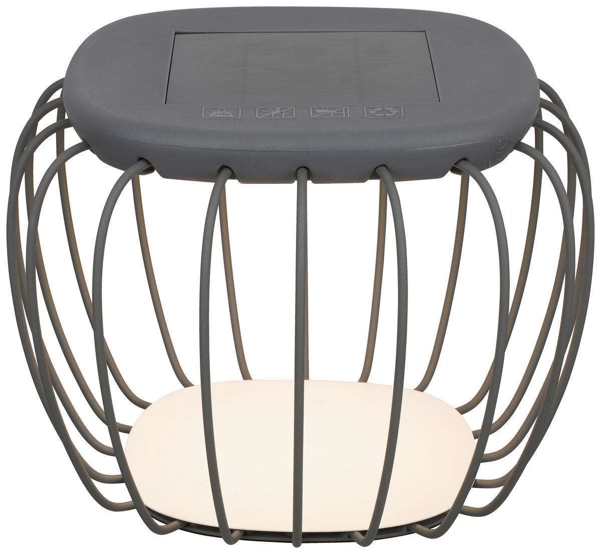 AUßENLEUCHTE 40/30 cm   - Grau, Trend, Kunststoff/Metall (40/30cm) - Novel