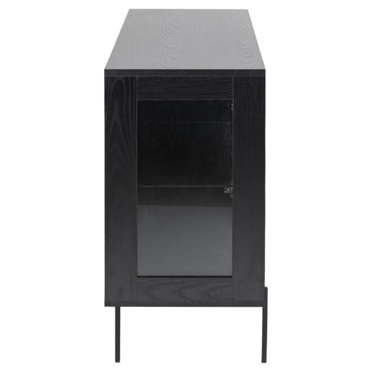 SIDEBOARD  in 140/82/40 cm  - Klar/Schwarz, KONVENTIONELL, Glas/Holzwerkstoff (140/82/40cm) - MID.YOU