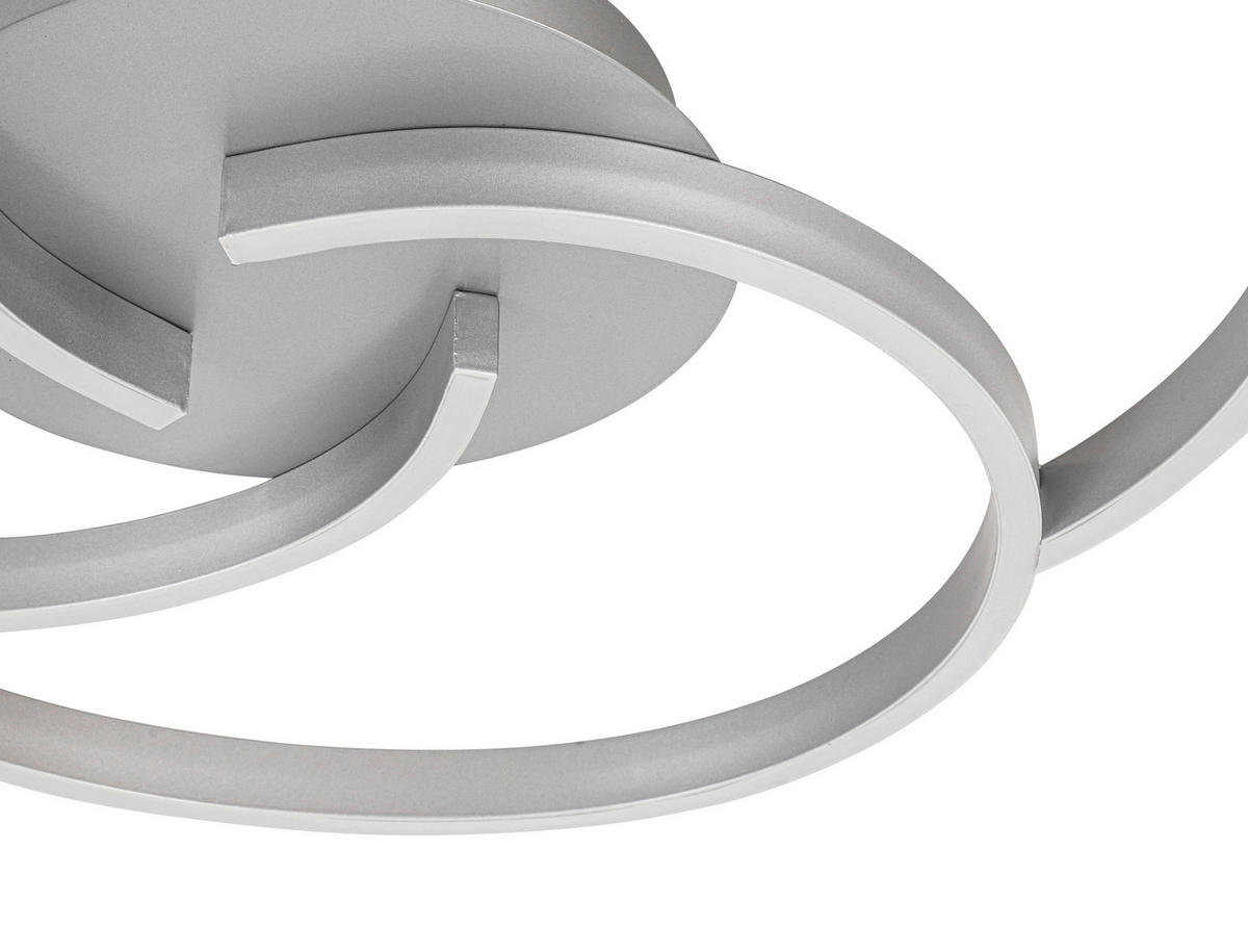 STROPNÍ LED SVÍTIDLO, 50/7,5 cm  - barvy stříbra, Trend, kov/plast (50/7,5cm) - Novel
