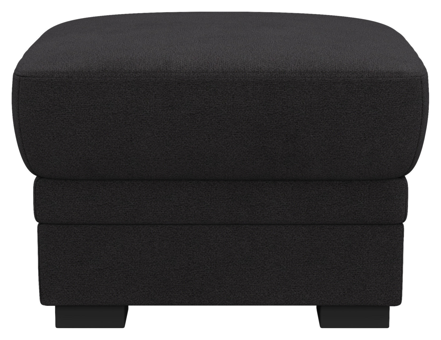 HOCKER in Textil Schwarz  - Schwarz, Basics, Kunststoff/Textil (68/45/68cm) - MID.YOU