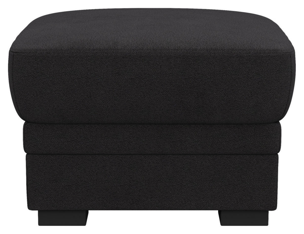 HOCKER in Textil Schwarz  - Schwarz, Basics, Kunststoff/Textil (68/45/68cm) - MID.YOU