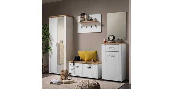 GARDEROBE 5-teilig  in 260/194,5/41 cm  - Weiß/Eiche Artisan, Basics, Holzwerkstoff (260/194,5/41cm) - Carryhome