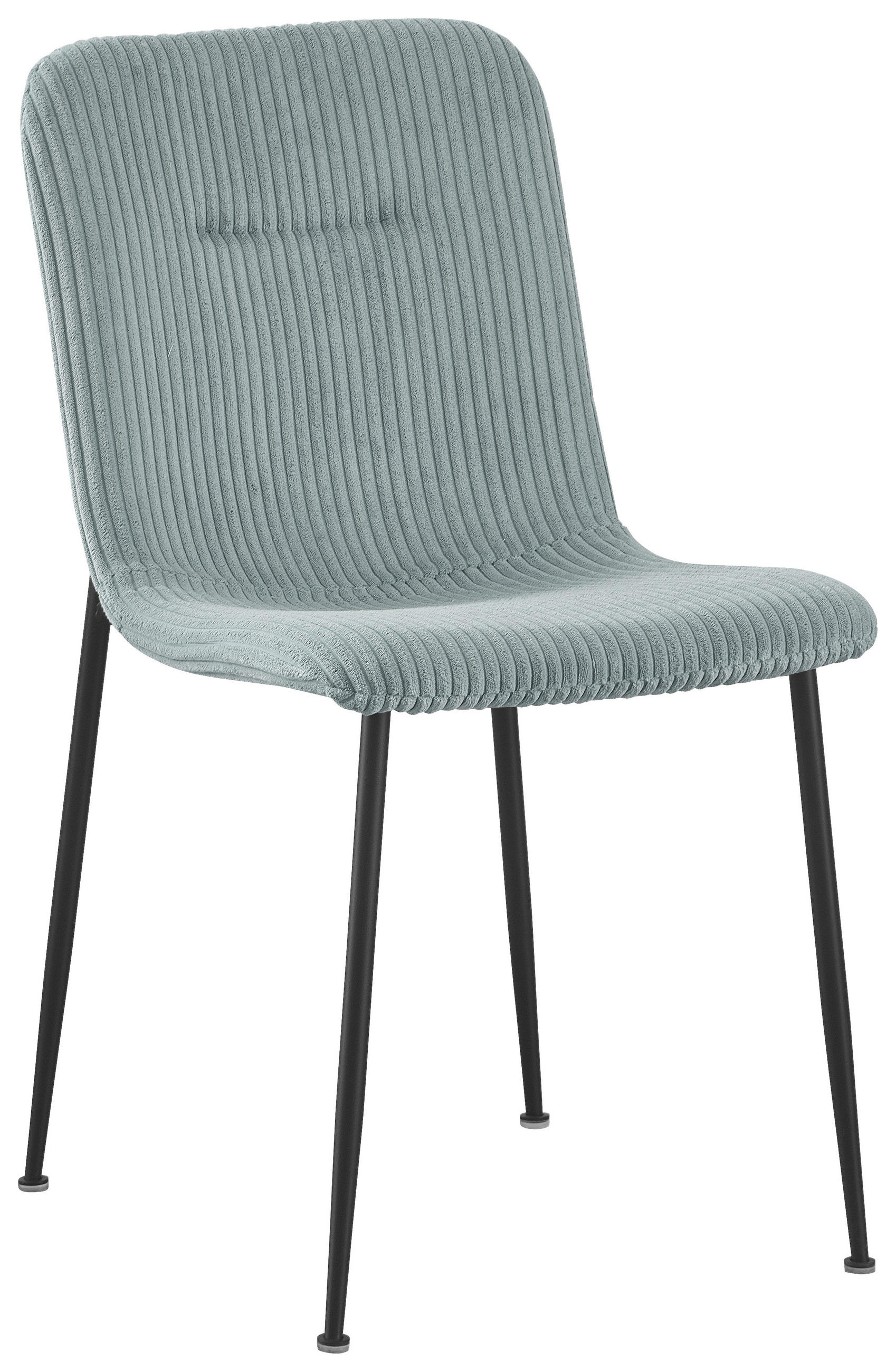 STUHL  Stoffauswahl Cord  - Jadegrün/Schwarz, Design, Textil/Metall (43/83/56cm) - Xora