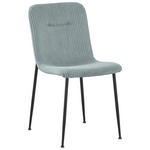 STUHL  Stoffauswahl Cord  - Jadegrün/Schwarz, Design, Textil/Metall (43/83/56cm) - Xora